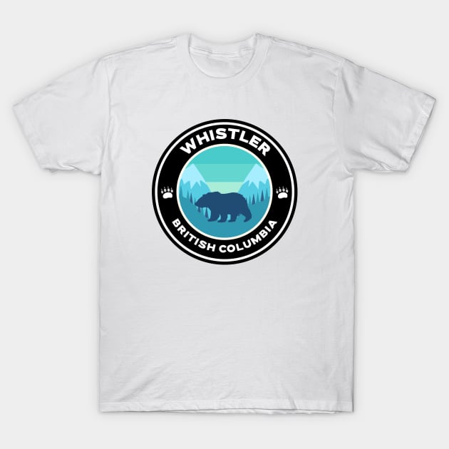 Whistler, British Columbia Bear T-Shirt by Mountain Morning Graphics